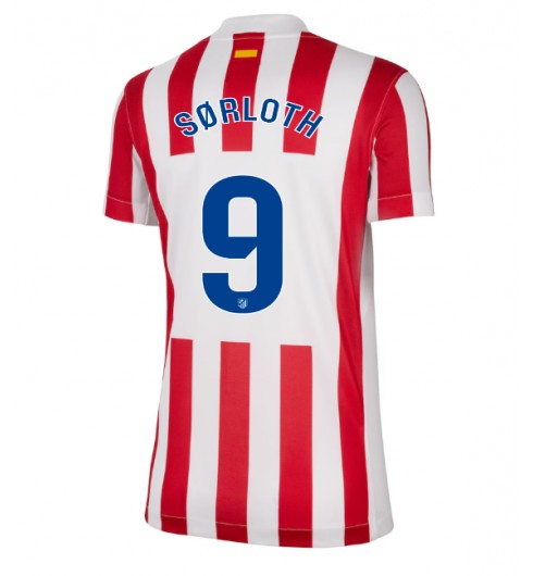 Atletico Madrid Alexander Sorloth #9 Domácí Dres pro Dámské 2025-26 Krátký Rukáv Atletico Madrid Alexander Sorloth #9 Domácí Dres pro Dámské 2025-26 Krátký Rukáv